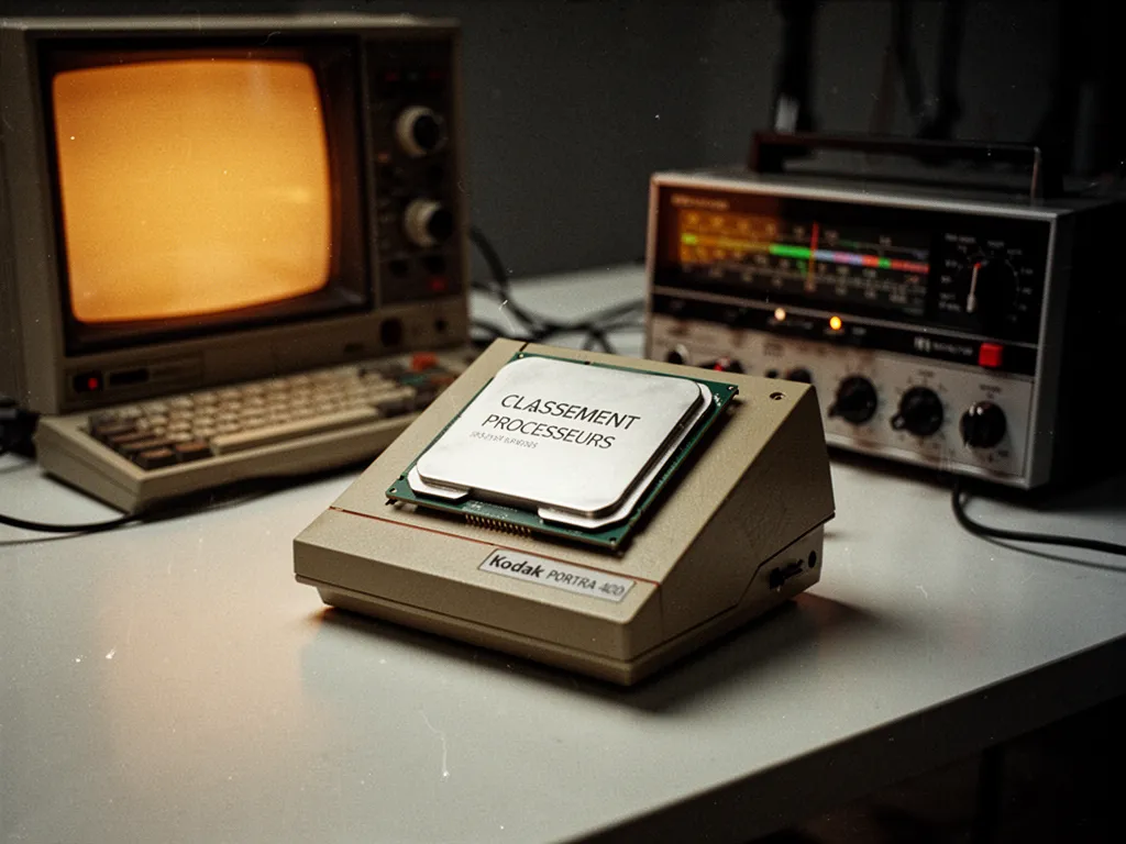 Plusieurs processeurs AMD et Intel posés côte à côte sur une surface antistatique grise