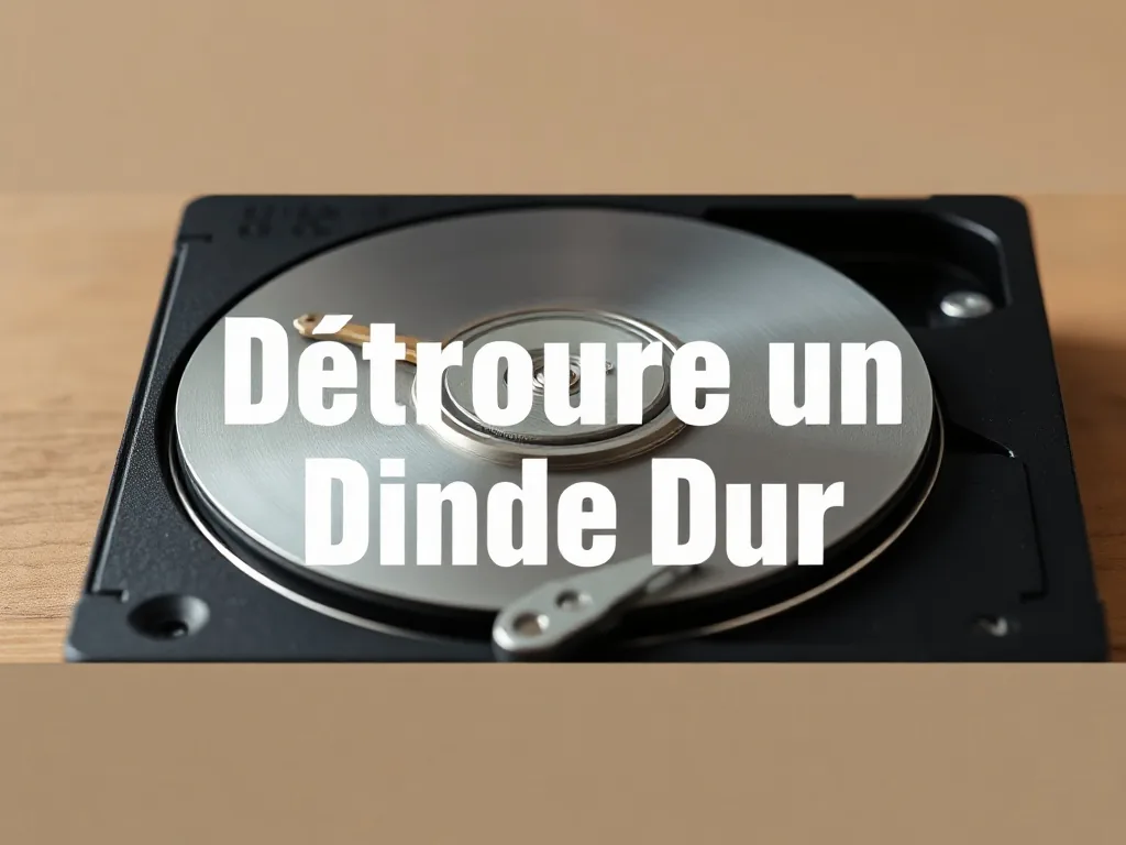 Un disque dur externe et des composants électroniques éparpillés sur un établi, avec des outils à côté, illustrant la